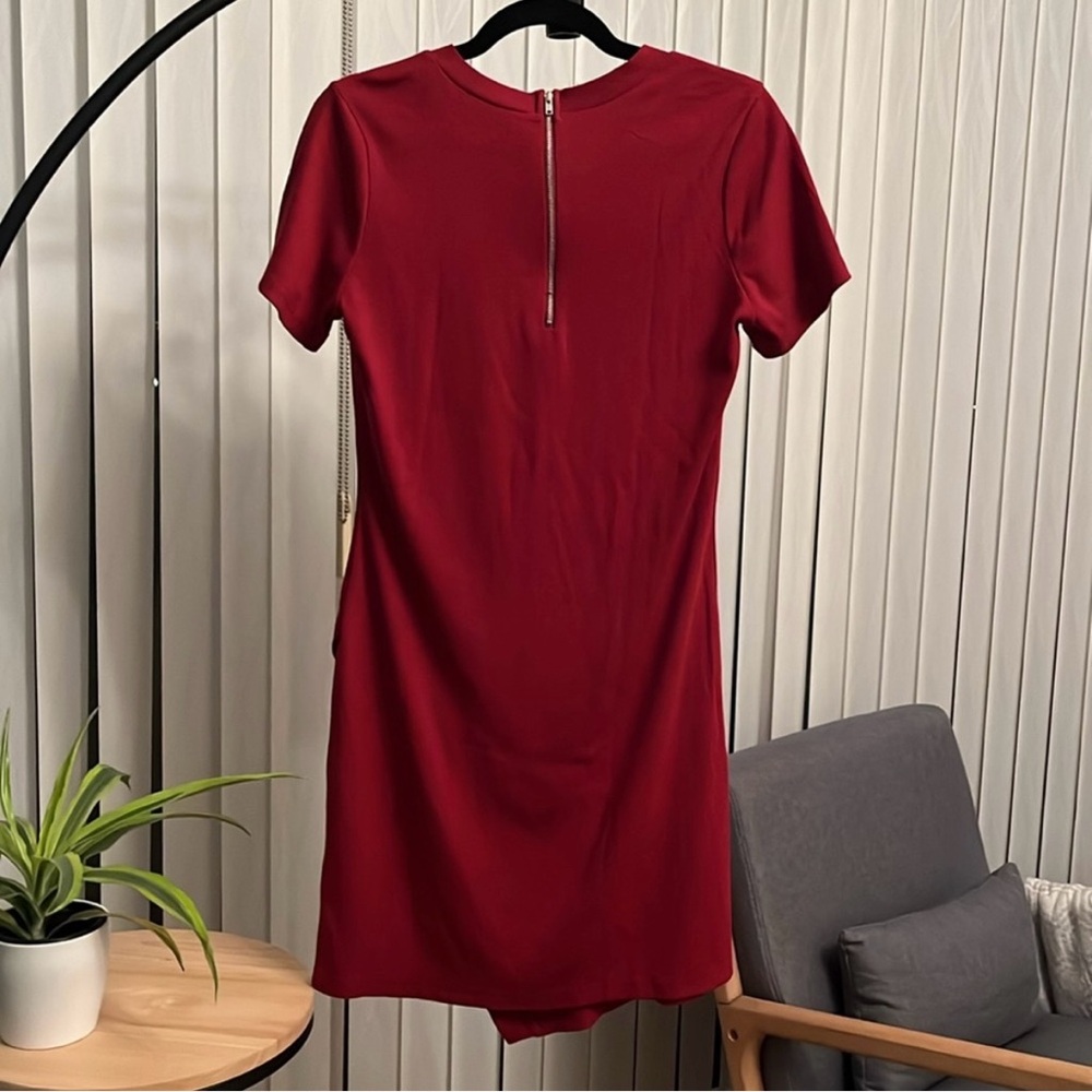 Women's Bodycon Red Ribbed
Dress - Picture 6 of 8